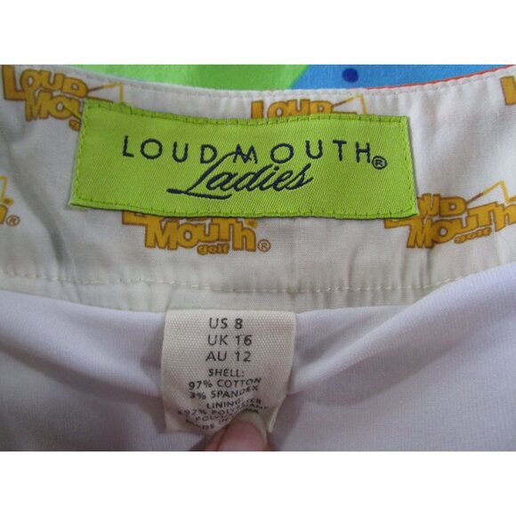Loudmouth Ladies Splash Art Skort Golf US 8 Bright Paint Splatter Drop Cloth GUC - Picture 3 of 15